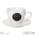 Blanco y negro New Bone China Tea Cup &amp; Saucer